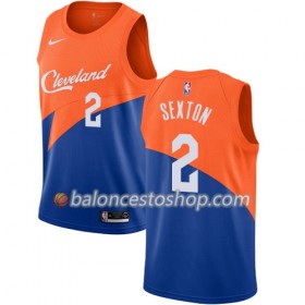 Camiseta Hombre NBA Cleveland Cavaliers Collin Sexton 2 2018-19 Nike City Edition Azul Swingman